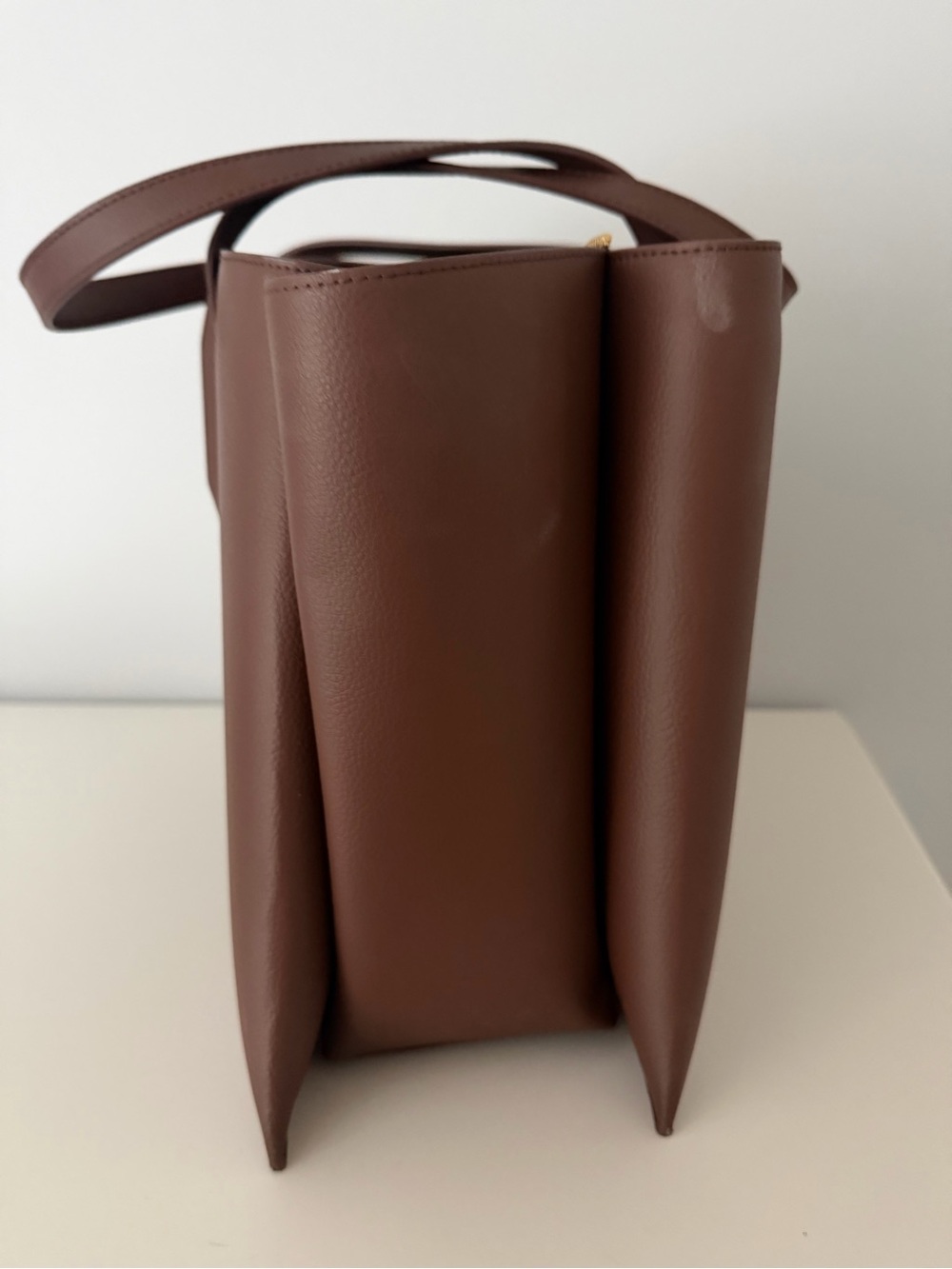 Structured Brown Laptop Tote - Women's Work Bag - Picture 4 of 5